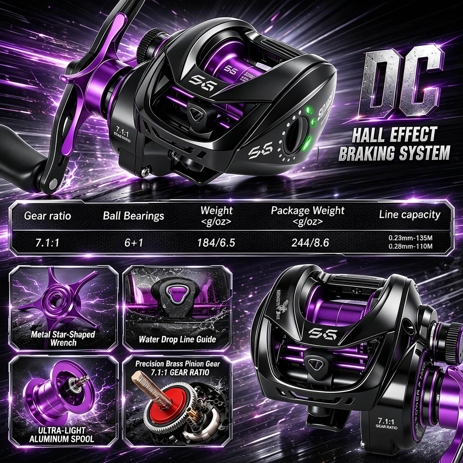 Carrete de Pesca Electrónico S - Kastking Reel Zephyr reseña y precio